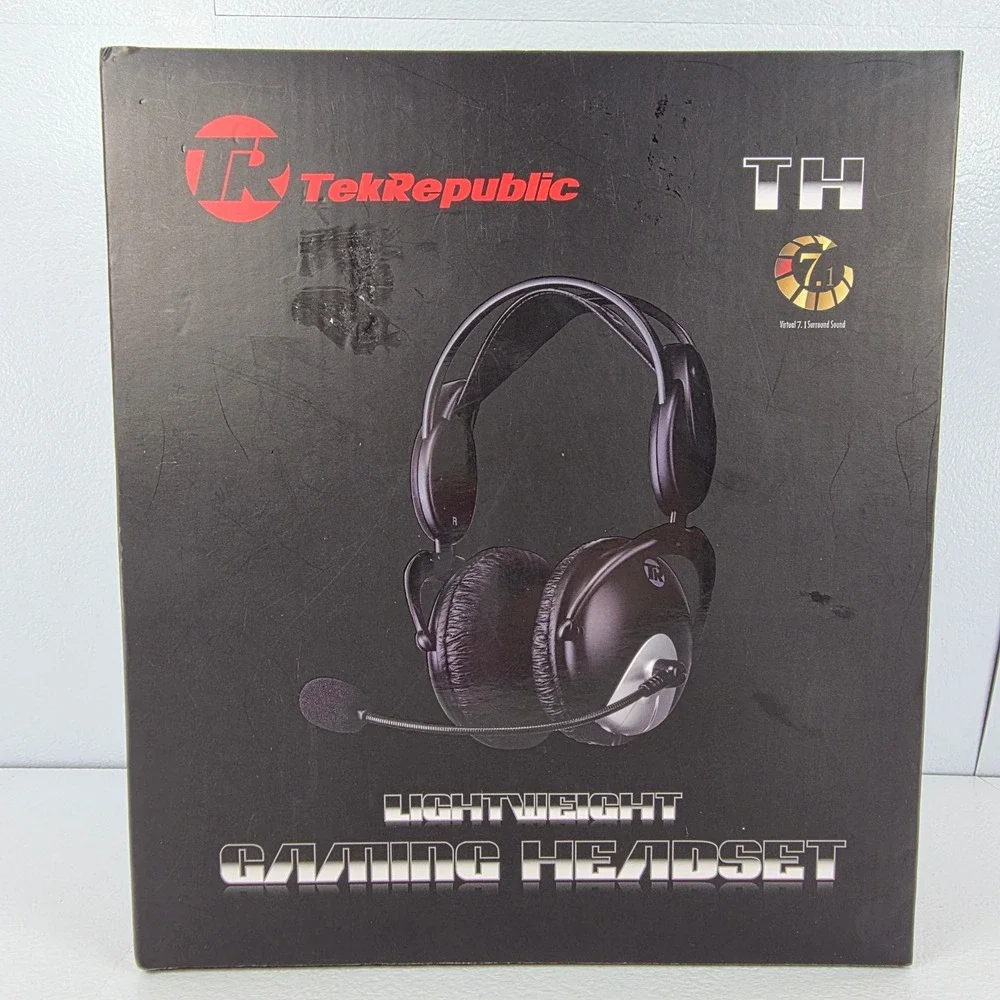 TekRepublic‎ TH Lightweight Gaming Headset Virtual 7.1 Surround Sound USB